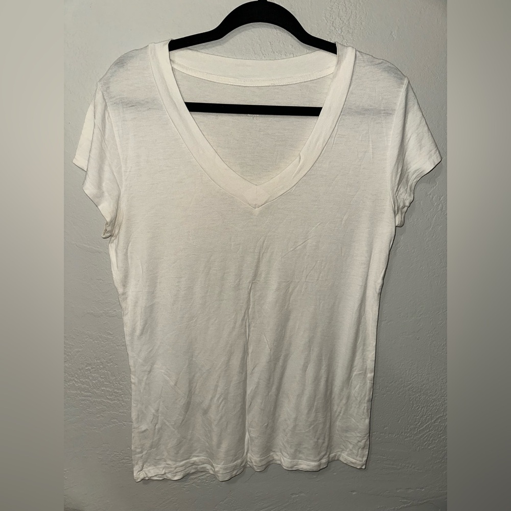 Bundle Lot Of 6 White Various Short Sleeve Lightweight Casual Shirts Tops
